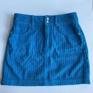 BDG Urban Outfitters Corduroy Mini Skirt Womens Small Turquoise 100% Cotton